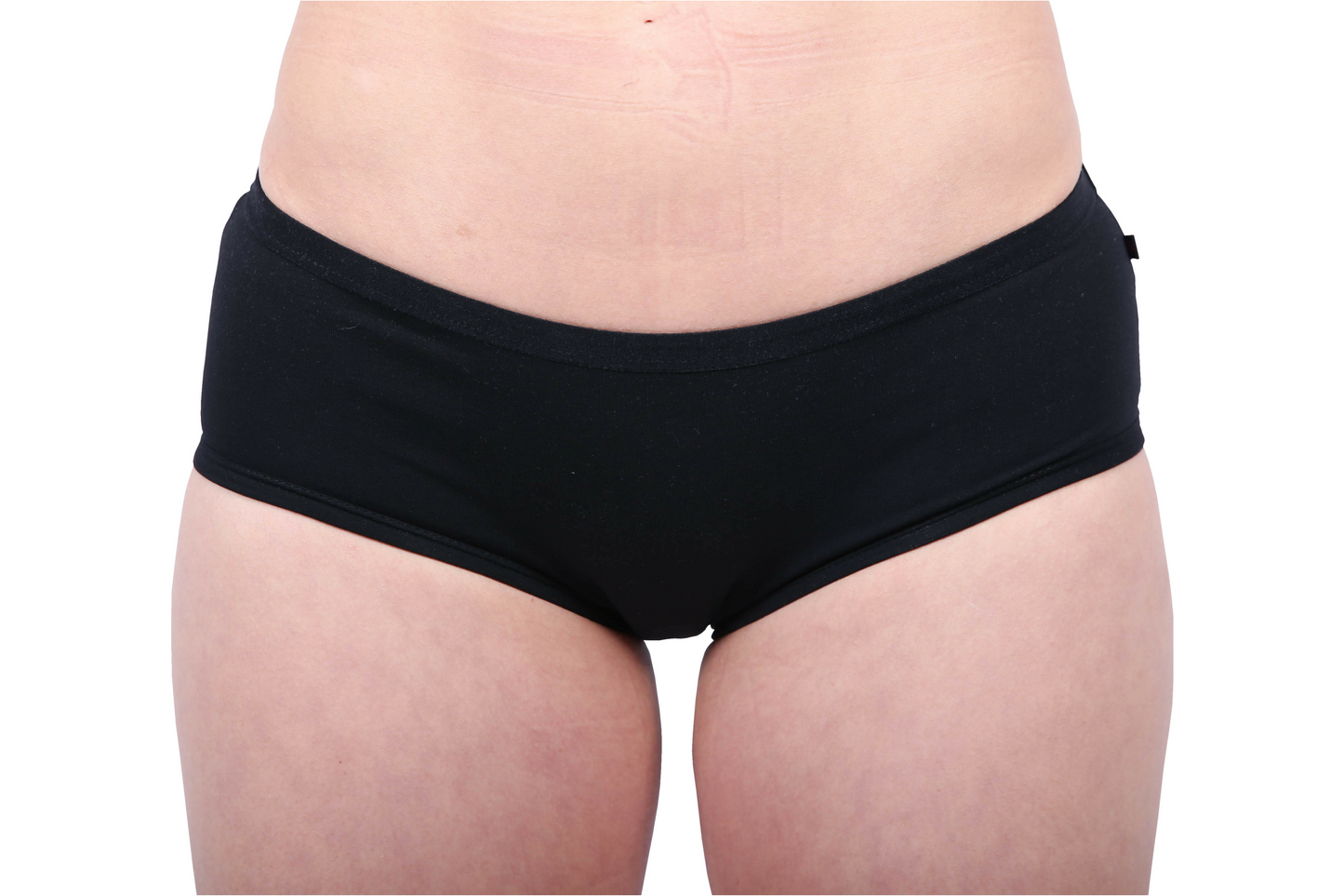 Organic cotton black ethical women's underwear boyleg or boyfit underwear bundle deals.