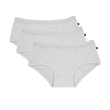 Heather grey colour boyfit underwear bundle ethically made with fairtrade certified organic cotton.