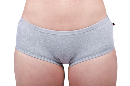 Heather grey colour boyfit underwear bundle ethically made with fairtrade certified organic cotton.