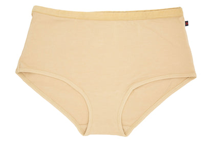 Skin or Nude coloured soft fairtrade certified organic cotton full brief ethical womens underwear