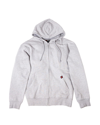 Zipped Hoodie, Unisex Grey
