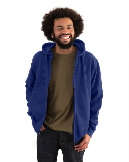 Zipped Hoodie, Unisex Navy