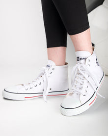 High Top Sneakers, White Stripe