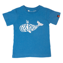 Less Plastic More Love Printed T-shirt, Kids Blue Marle