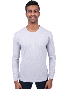 Long Sleeve T-shirt, Unisex Grey Marle