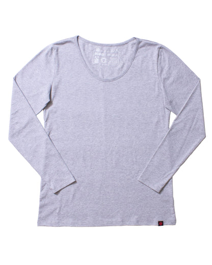 Long Sleeve T-shirt, Womens Grey Marle
