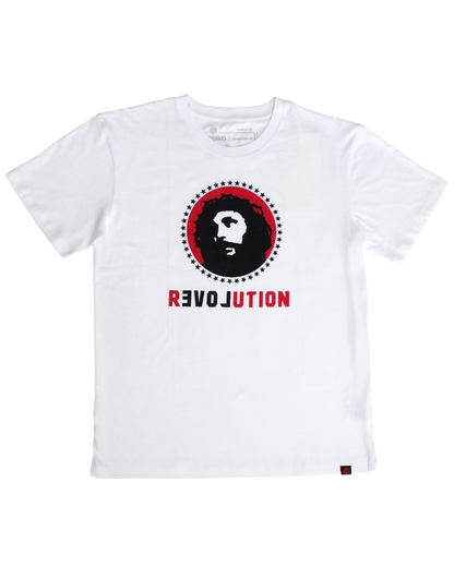 Love Revolution Printed T-shirt, Unisex White