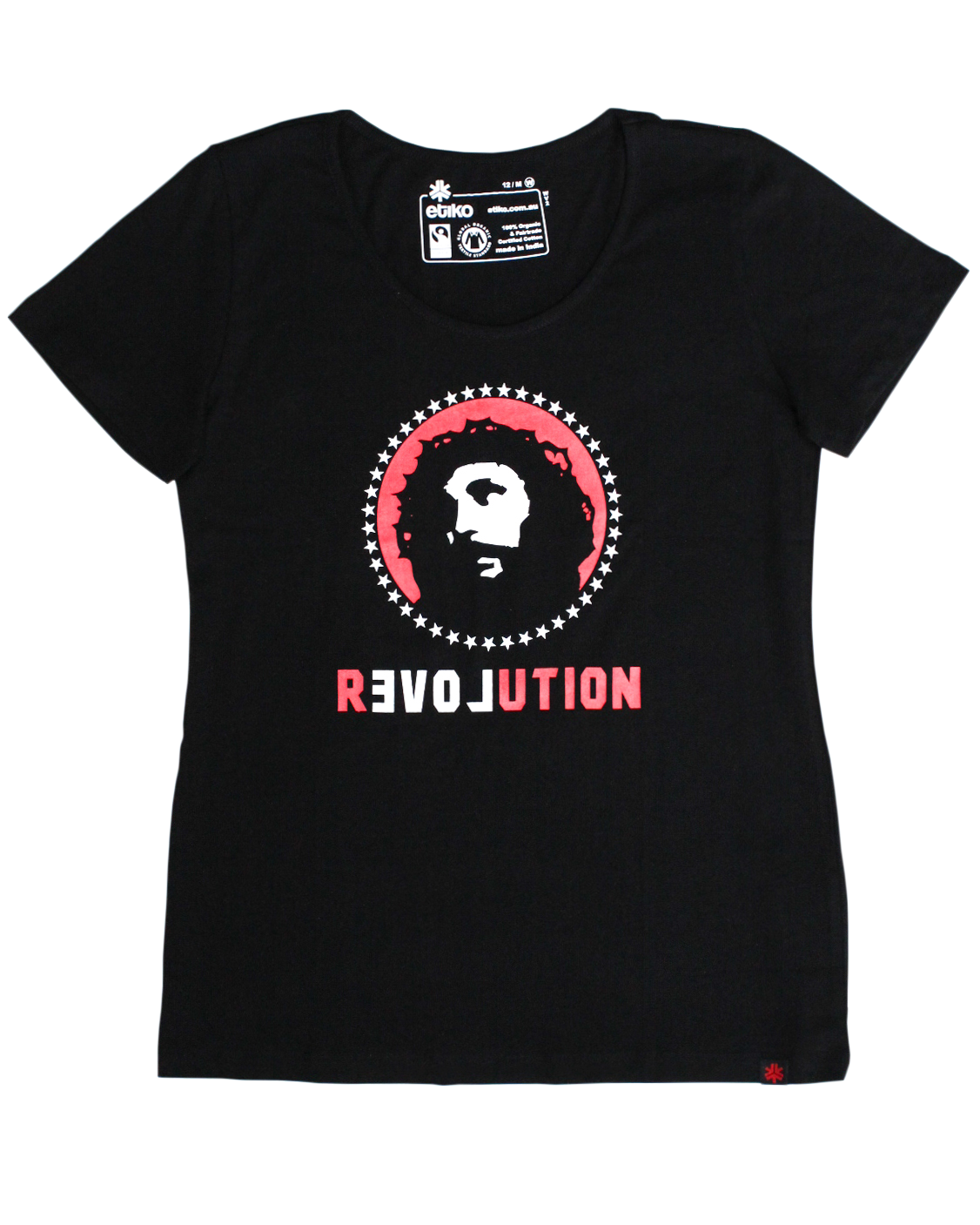 Love Revolution Printed T-shirt, Womens Black