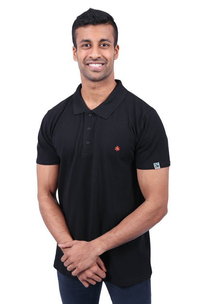 Polo Shirt, Unisex Black - Vegan America