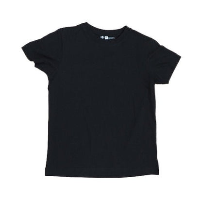 Round Neck T-Shirt, Kids Black - Vegan America