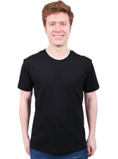 Round Neck T-shirt, Unisex Black - Vegan America