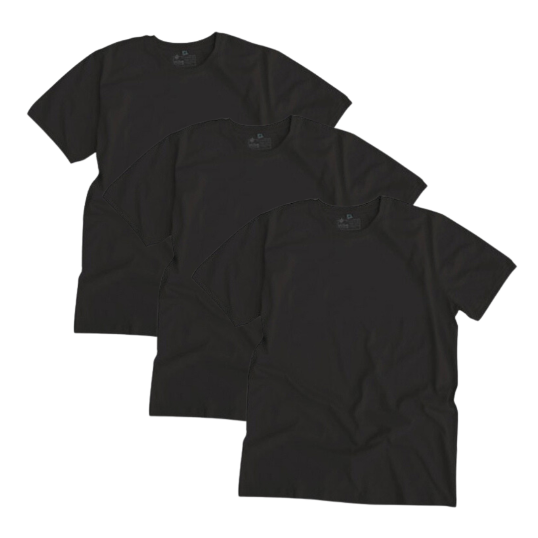 Etiko Fairtrade Certified Organic Cotton Black Unisex T-Shirt Bundle, Eco-Friendly, Organic