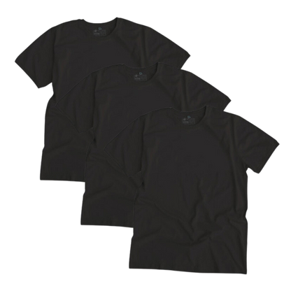 Etiko Fairtrade Certified Organic Cotton Black Unisex T-Shirt Bundle, Eco-Friendly, Organic