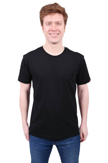 ROUND NECK T-SHIRT, UNISEX BLACK (3 Pack) - Vegan America