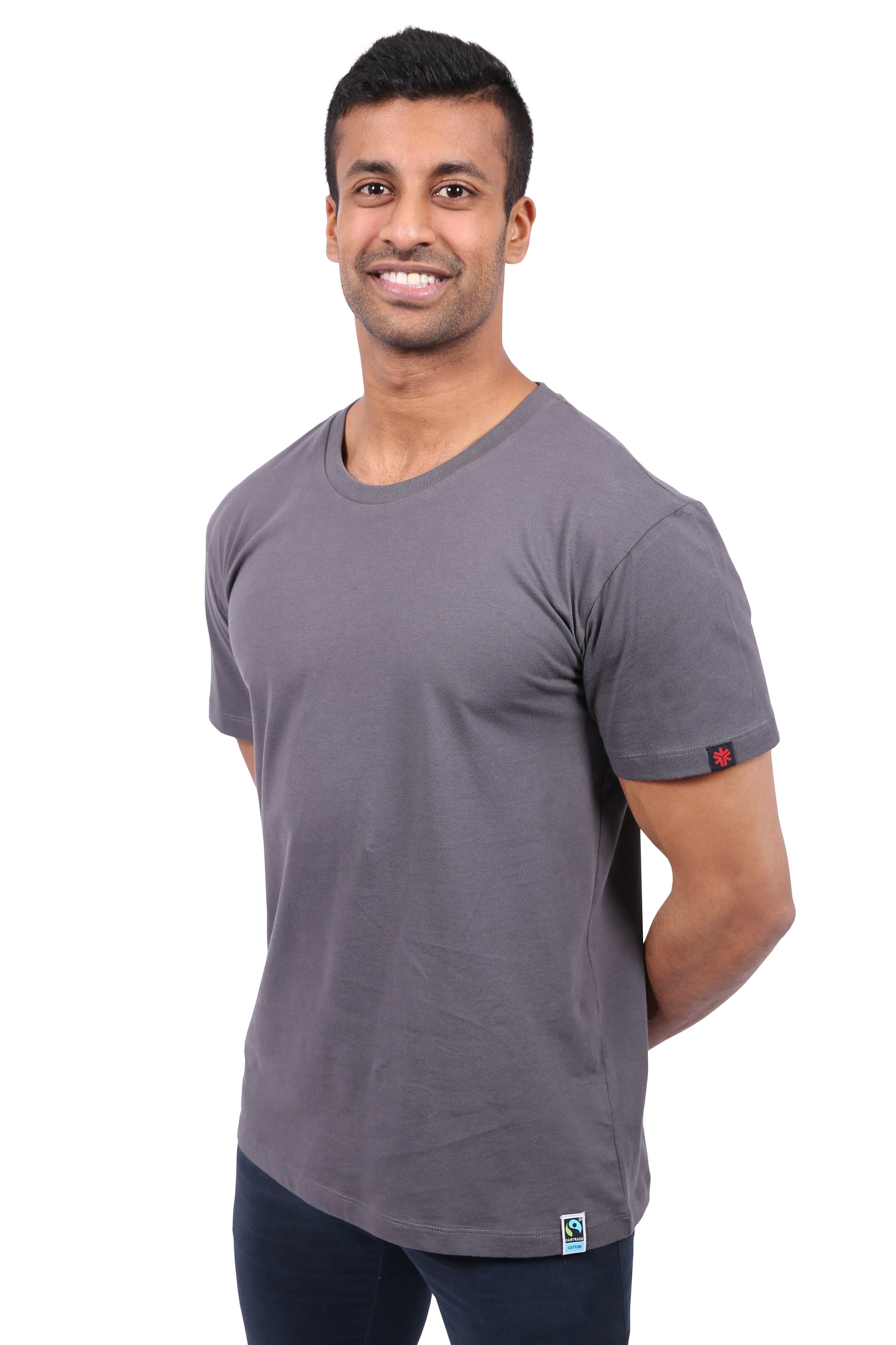 Etiko Fairtrade Certified Organic Cotton Charcoal Unisex T-Shirt Bundle, Eco-Friendly