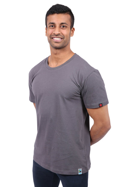 Etiko Fairtrade Certified Organic Cotton Charcoal Unisex T-Shirt Bundle, Eco-Friendly