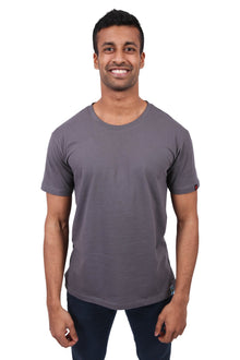 ROUND NECK T-SHIRT, UNISEX CHARCOAL (3 pack) - Vegan America