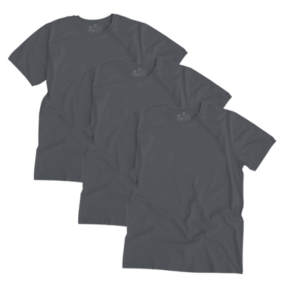 Etiko Fairtrade Certified Organic Cotton Charcoal Unisex T-Shirt Bundle, Eco-Friendly