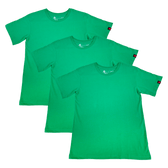 ROUND NECK T-SHIRT, UNISEX GREEN (3 pack) - Vegan America