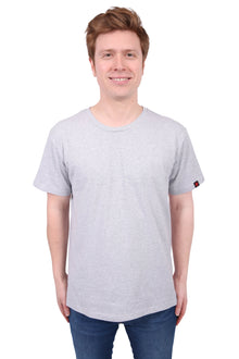 Round Neck T-shirt, Unisex Grey Marle