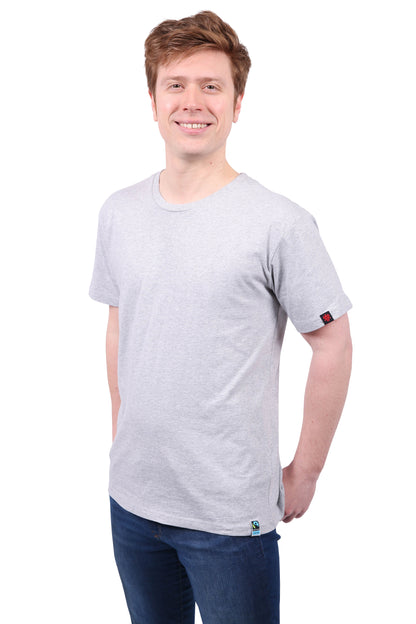 Etiko Fairtrade Certified Organic Cotton Grey Marle Unisex T-Shirt Bundle, Eco-Friendly