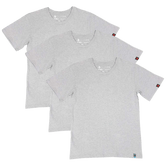 ROUND NECK T-SHIRT, UNISEX GREY MARLE (3 pack) - Vegan America