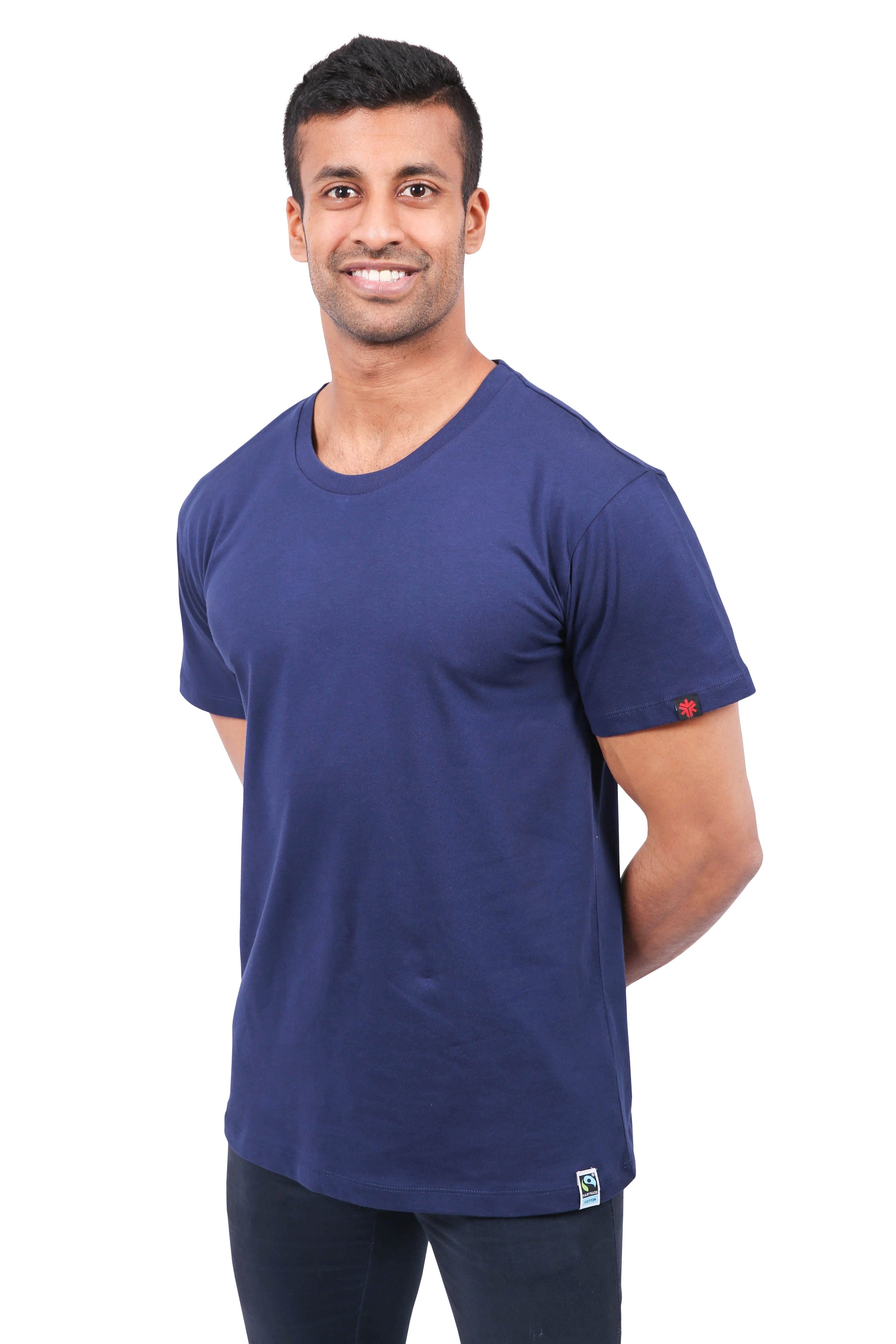 Etiko Fairtrade Certified Organic Cotton Navy Unisex T-Shirt Bundle Ethically-made, Eco-Friendly