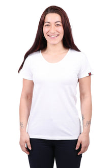 ROUND NECK T-SHIRT, WOMENS WHITE (3 Pack) - Vegan America