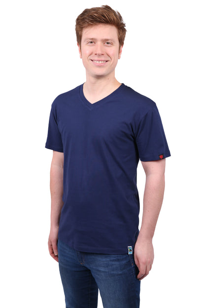 V-Neck T-shirt, Unisex Navy