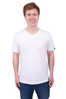 V-Neck T-shirt, Unisex White