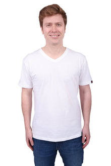 V-NECK T-SHIRT, UNISEX WHITE (3 Pack) - Vegan America
