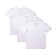 V-NECK T-SHIRT, UNISEX WHITE (3 Pack) - Vegan America