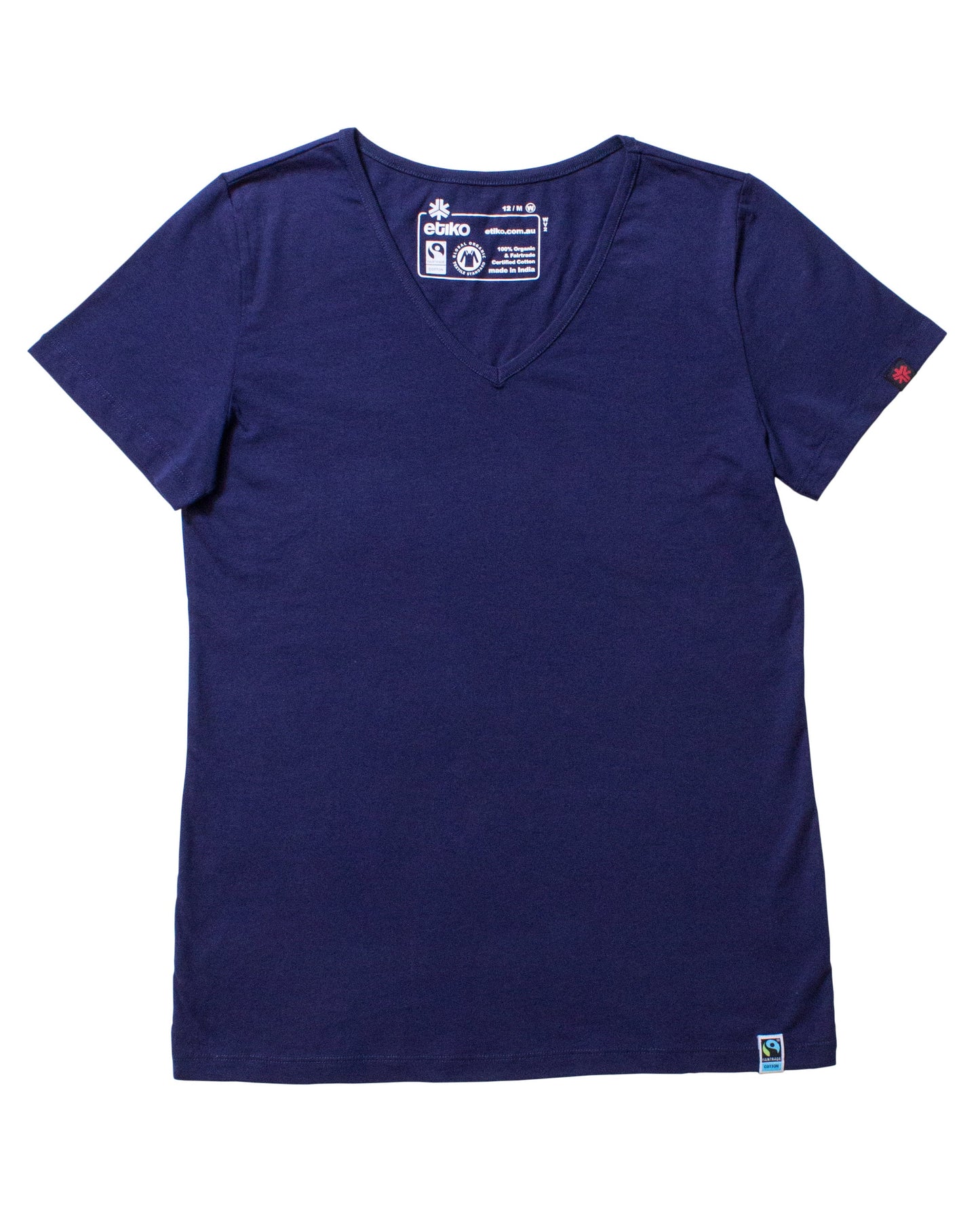 V-Neck T-shirt, Womens Navy