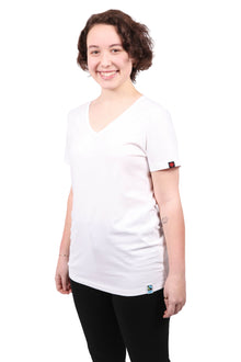 V-Neck T-shirt, Womens White