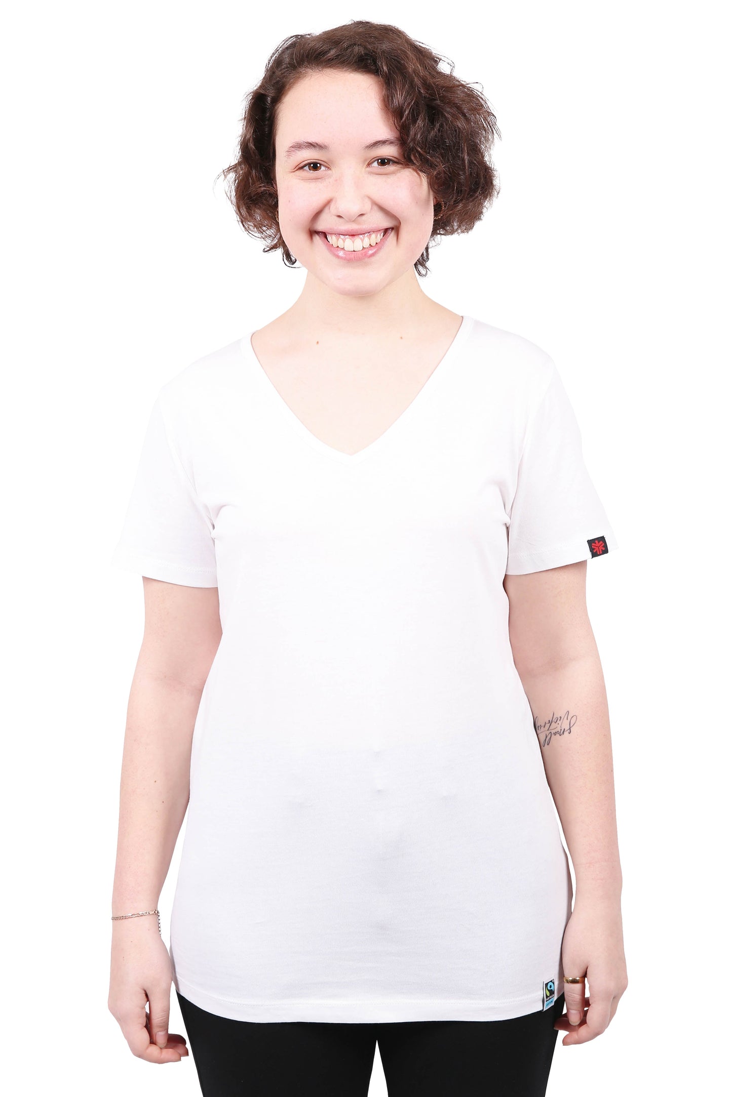 V-NECK T-SHIRT, WOMEN'S WHITE (3 Pack)