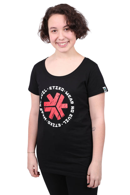Wear No Evil 1.0 Printed T-shirt, Womens Black
