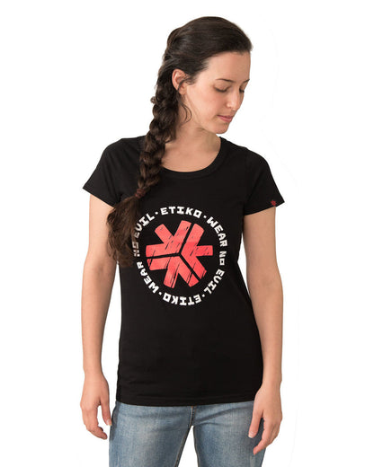 Wear No Evil 1.0 Printed T-shirt, Womens Black