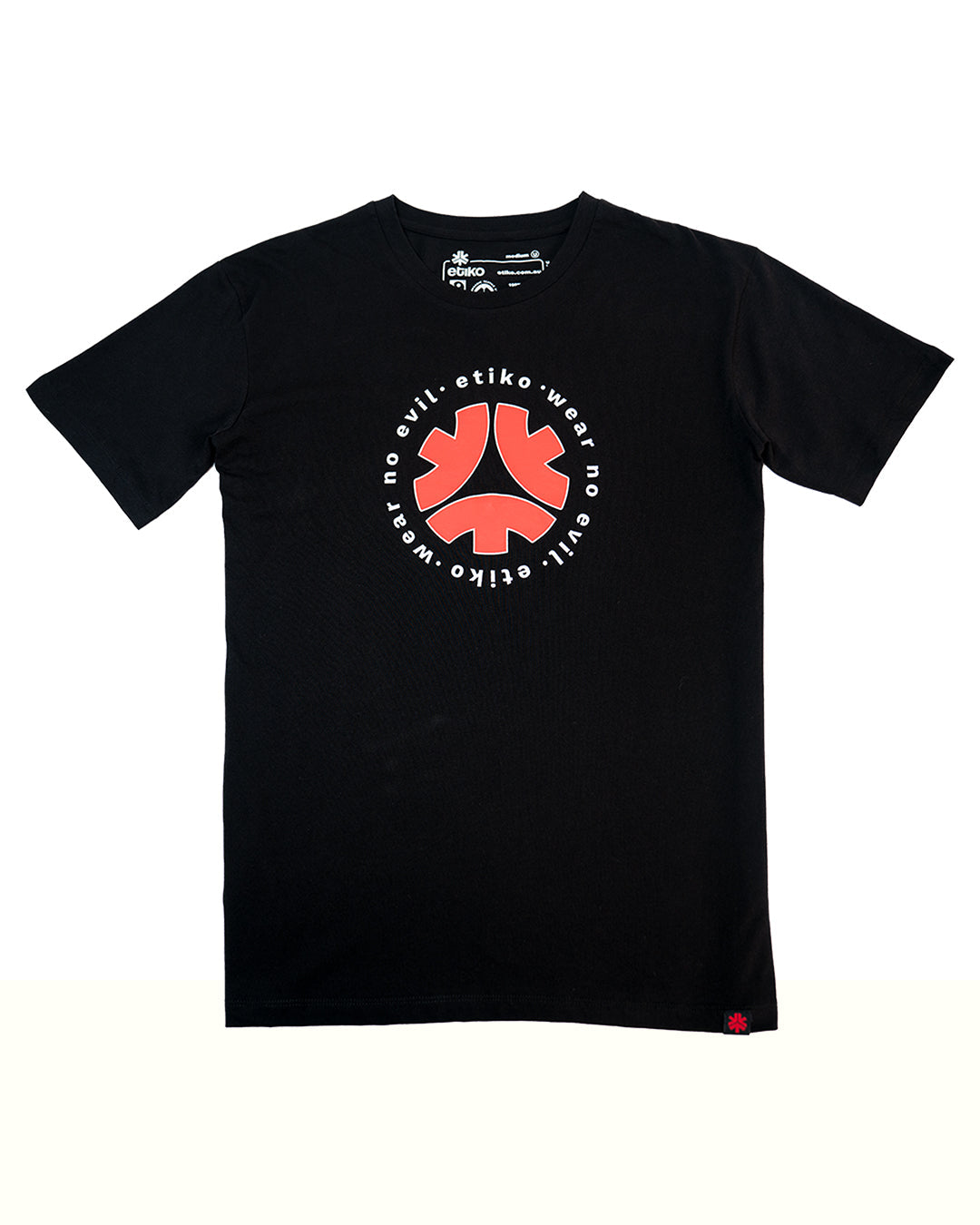 Wear No Evil 2.0 Printed T-shirt, Womens Black