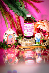 Elderflower, Cinnamon & Rose simple syrup • wildcrafted & organic sweetener - Vegan America