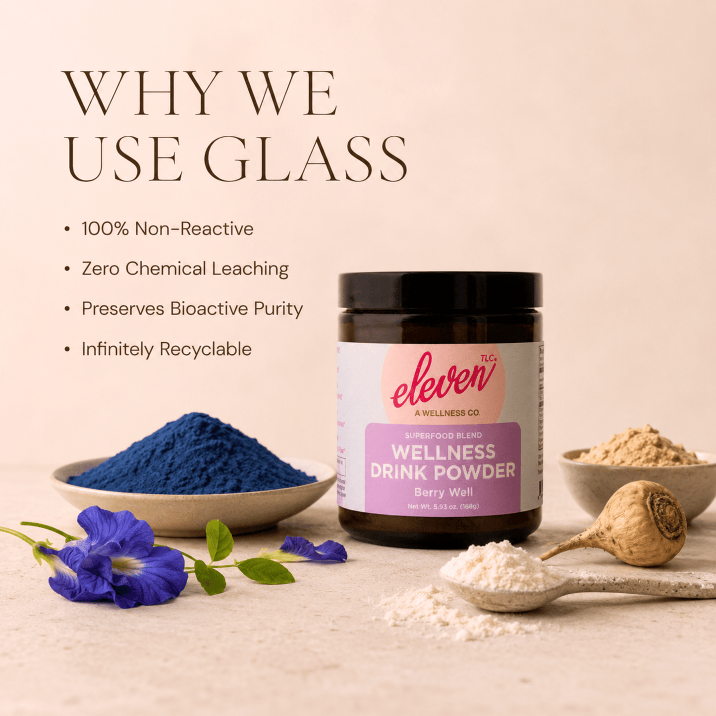 Berry Well Superfood Latte Mix | Caffeine-Free Energy - Vegan America