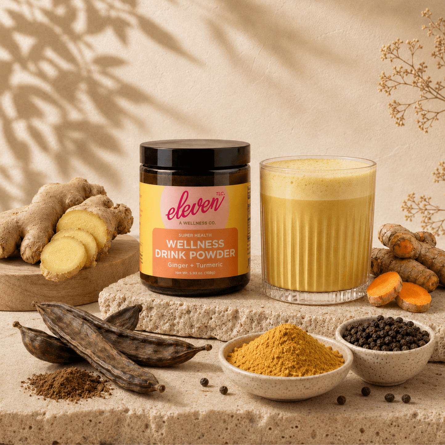 Organic Ginger Turmeric Spiced Golden Drink Mix + Instant Latte Powder - Vegan America