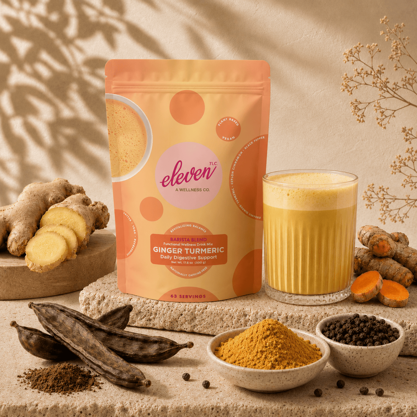 Ginger Turmeric Organic Golden Milk Latte Base 500g - Vegan America