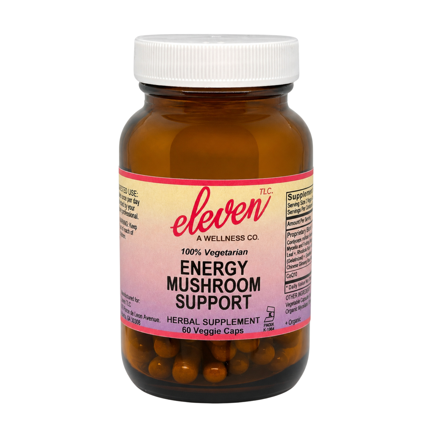 Energy Mushroom + Adaptogen Capsules | Stamina | 60 Capsules