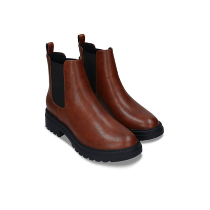 Women's Vegan Chelsea Boots Evie Brown