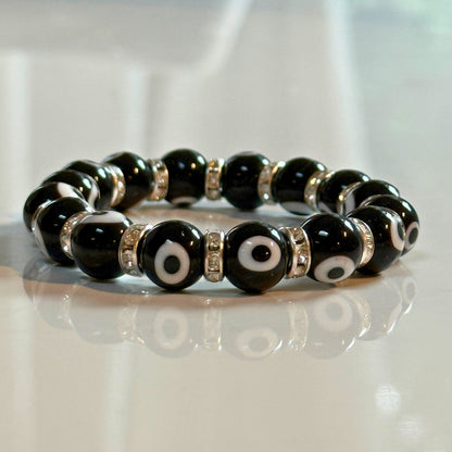 Evil Eye Beaded Bracelets - Black