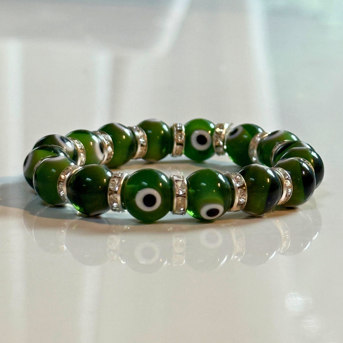 Evil Eye Beaded Bracelets - Green