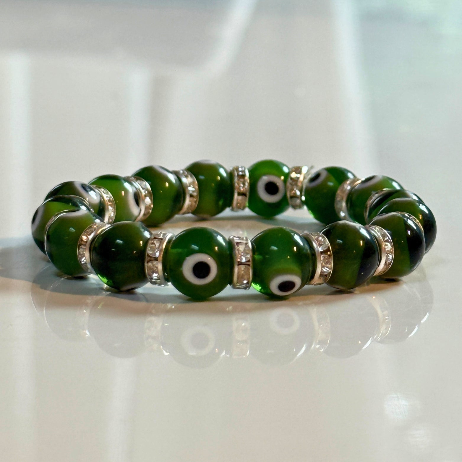 Evil Eye Beaded Bracelets - Green