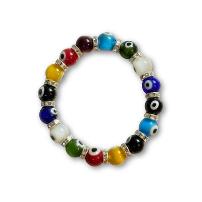Evil Eye Beaded Bracelets - Multi-Colored