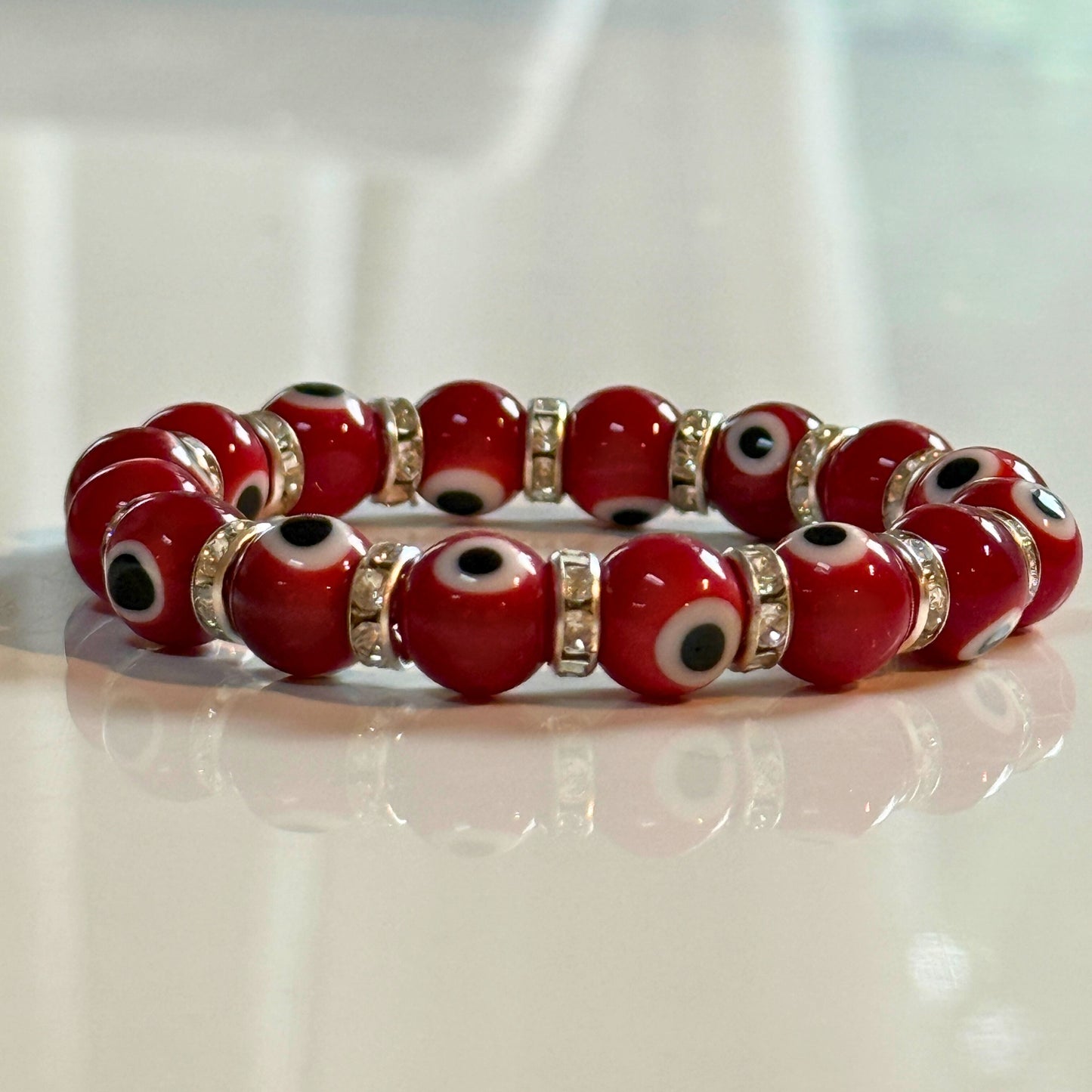 Evil Eye Beaded Bracelets - Red