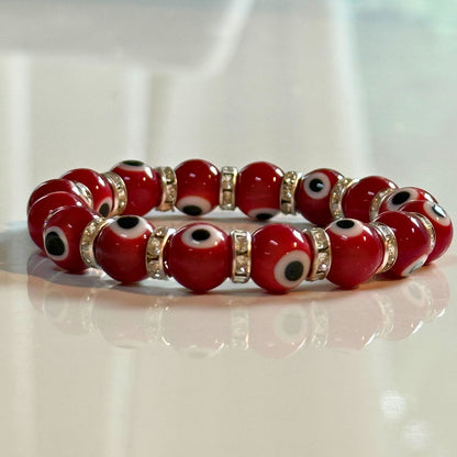 Evil Eye Beaded Bracelets - Red